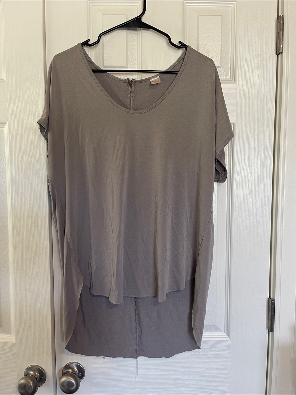 Gray high low shirt